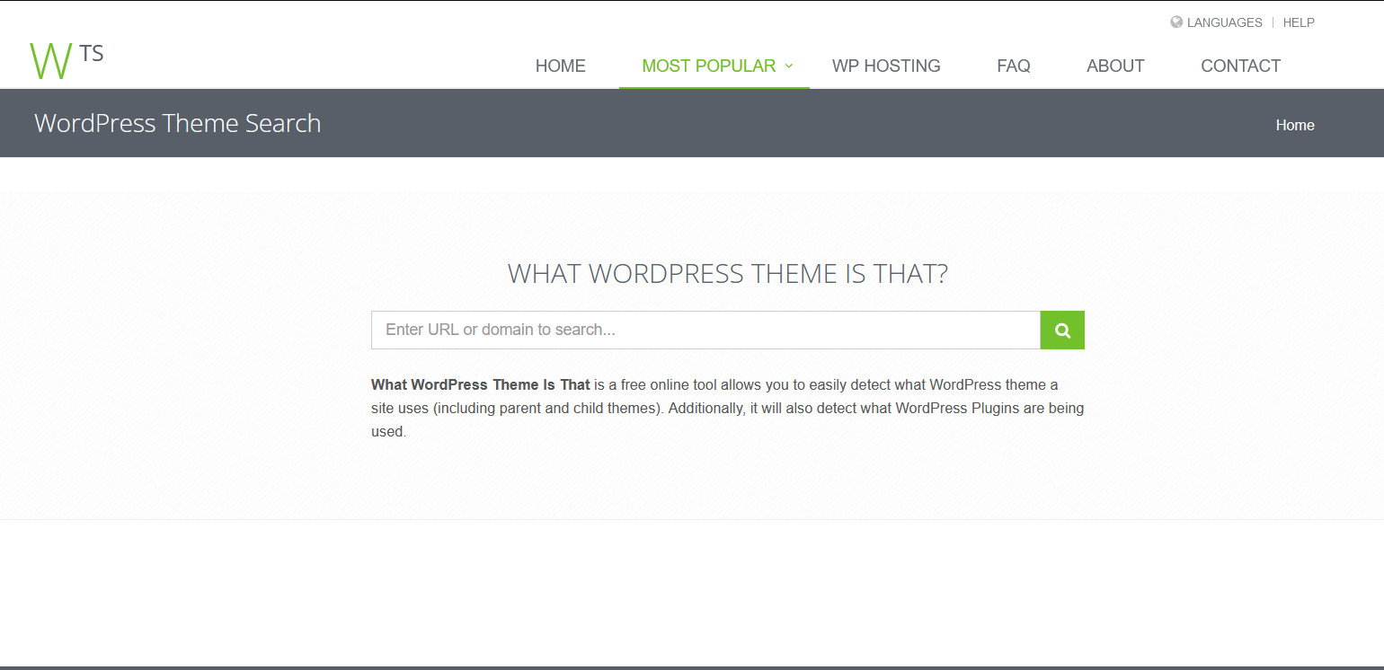 WordPress Theme Search,获取网站使用WordPress主题和插件